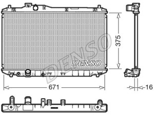 DRM40037 (DENSO) Радиатор основнойHonda Civic FB/FG 11-17