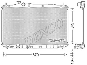 DRM40040 (DENSO) Радиатор основнойHonda Civic 5D 05-12