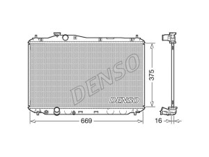 DRM40042 (DENSO) Радіатор основнийHonda Civic FB/FG 11-17