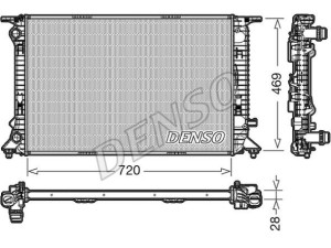 DRM02022 (DENSO) Радіатор основнийAudi Q5 08-16 Audi A4 07-15 Audi A6 11-18