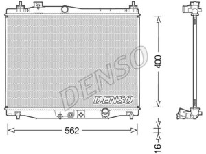 DRM40046 (DENSO) Радіатор основнийHonda Jazz 14-20