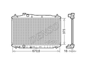 DRM40105 (DENSO) Радіатор основнийHonda Civic 4D 05-12 Honda Civic 5D 05-12