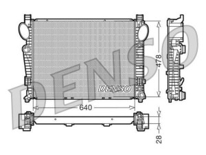 DRM17093 (DENSO) Радиатор основнойMercedes-Benz S-Class W220 98-06 Mercedes-Benz S-Class W221 05-13