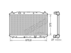 DRM40106 (DENSO) Радіатор основнийHonda Civic 5D 05-12