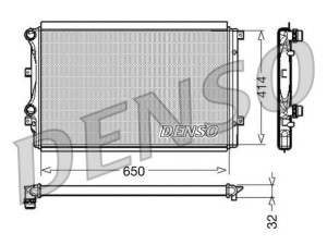 DRM32015 (DENSO) Радіатор основнийVW Passat B7 10-15 Audi A3 03-12 Skoda Octavia A5 04-13