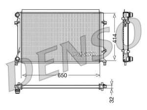 DRM32016 (DENSO) Радіатор основнийVW Golf VI 09-14 Audi A3 03-12 Skoda Octavia A5 04-13