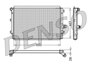 DRM32017 (DENSO) Радіатор основнийVW Passat B7 10-15 Audi A3 03-12 Skoda Octavia A5 04-13