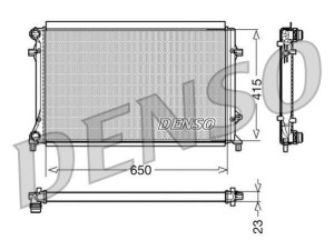 DRM32018 (DENSO) Радіатор основнийVW Golf VI 09-14 Audi A3 03-12 Skoda Octavia A5 04-13