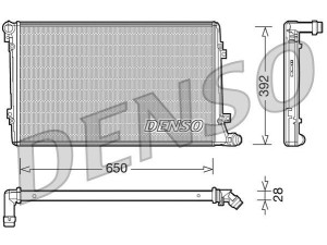 DRM32019 (DENSO) Радіатор основнийVW Caddy III 04-15 Audi A3 03-12 SEAT Leon 05-12