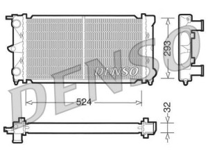 DRM32020 (DENSO) Радиатор основнойVW Polo 81-94 VW Passat B2 81-88