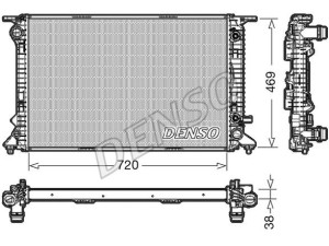 DRM02023 (DENSO) Радіатор основнийAudi A5 07-16 Audi Q5 08-16 Audi A4 07-15