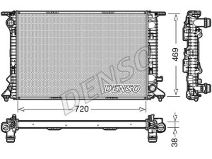 DRM02024 (DENSO) Радіатор основнийAudi Q5 08-16 Audi A4 07-15 Audi A6 11-18