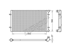 DRM02025 (DENSO) Радіатор основнийVW Golf IV 97-03 Audi TT 98-06 Audi A3 96-03