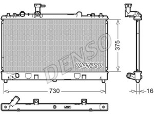 DRM44037 (DENSO) Радиатор основнойMazda 6 02-07