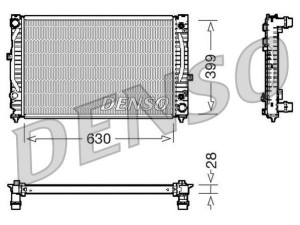 DRM02031 (DENSO) Радіатор основнийVW Passat B5 96-05 Audi A6 97-04 Skoda Superb 01-08