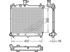 DRM41012 (DENSO) Радіатор основнийHyundai i-10 07-13