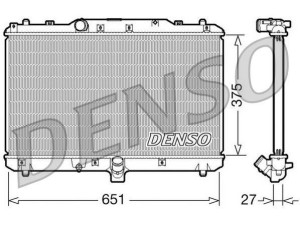 DRM47022 (DENSO) Радиатор основнойFiat Sedici 06-14 Suzuki SX-4 06-14