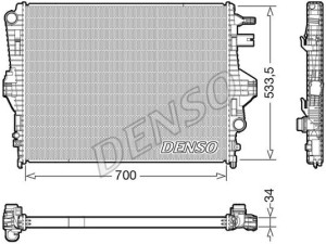 DRM32050 (DENSO) Радиатор основнойVW Touareg 10-18 Porsche Cayenne 10-17