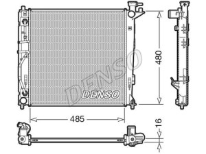 DRM41007 (DENSO) Радиатор основнойHyundai Tucson (IX35) 09-16 Kia Sportage 16-21 Kia Sportage 10-15