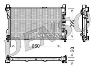 DRM17080 (DENSO) Радіатор основнийMercedes-Benz C-Class W203 00-07 Mercedes-Benz CLK W209 02-10 Mercedes-Benz CLC 08-11