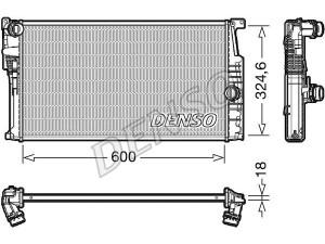 DRM05017 (DENSO) Радіатор основнийBMW 1 F20/F21 11-19 BMW 3 F34 13- BMW 3 F30-31 12-19