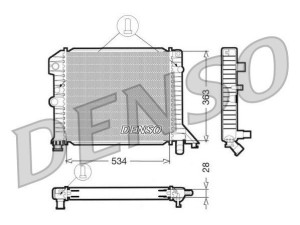 DRM33021 (DENSO) Радіатор основнийVolvo 480 86-95