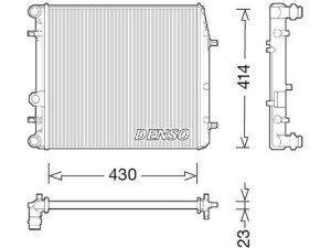 DRM27006 (DENSO) Радиатор основнойVW Polo 09-18 Skoda Fabia I 99-07 SEAT Ibiza 09-17