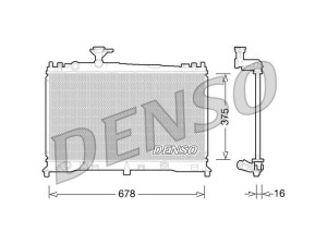 DRM44027 (DENSO) Радиатор основнойMazda 6 02-07