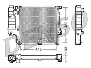 DRM05038 (DENSO) Радіатор основнийBMW Z3 95-02 BMW 3 E36 93-99 BMW 3 E30 81-94