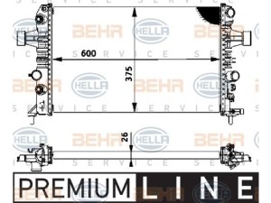 8MK 376 719-061 (HELLA) Радиатор основнойOpel Astra G 98-05