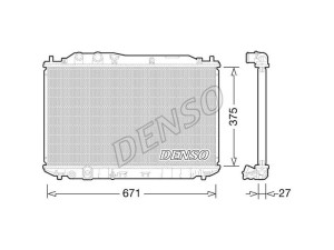 DRM40029 (DENSO) Радиатор основнойHonda Civic 4D 05-12 Honda Civic 5D 05-12