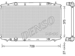 DRM40041 (DENSO) Радиатор основнойHonda Civic FB/FG 11-17