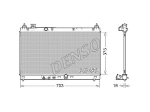 DRM40045 (DENSO) Радіатор основнийHonda Jazz 14-20