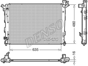 DRM41005 (DENSO) Радиатор основнойHyundai IX35 13-15 Kia Sportage 10-15