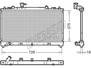 DRM44038 (DENSO) Радіатор основнийMazda 6 08-12