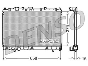 DRM45004 (DENSO) Радиатор основнойMitsubishi Colt 95-02 Mitsubishi Lancer IX 03-11