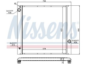 64314 (NISSENS) Радиатор основнойRange Rover 02-12