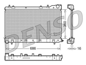 DRM36004 (DENSO) Радиатор основнойSubaru Forester 02-08