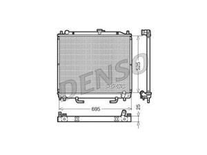 DRM45015 (DENSO) Радиатор основнойMitsubishi Pajero III 00-07 Mitsubishi Pajero IV 07-21