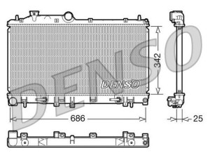 DRM36005 (DENSO) Радиатор основнойSubaru Forester 08-13