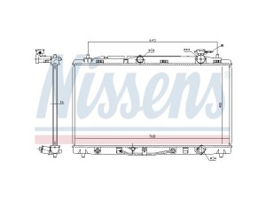 646812 (NISSENS) Радиатор основной под АКППToyota Camry 06-11 Lexus ES 06-12