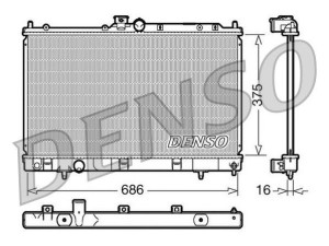 DRM45025 (DENSO) Радіатор основнийMitsubishi Lancer IX 03-11