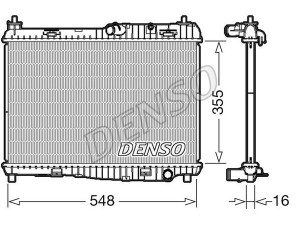 DRM10043 (DENSO) Радіатор основнийFord B-MAX 12-17 Ford Fiesta 09-17