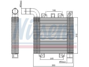 96366 (NISSENS) Радиатор интеркулераHyundai Santa Fe 06-12