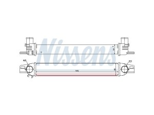 96536 (NISSENS) Радиатор интеркулераFiat Fiorino 07- Peugeot Bipper 08-17 Citroen Nemo 08-17