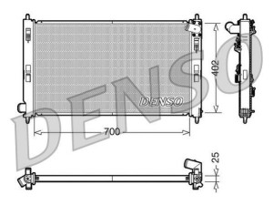 DRM45032 (DENSO) Радіатор основнийPeugeot 4007 07-12 Mitsubishi Lancer X 07- Citroen C-Crosser 07-12