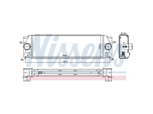 96628 (NISSENS) Радиатор интеркулераVW Crafter 06-16 Mercedes-Benz Sprinter 906 06-18