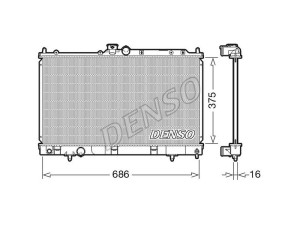 DRM45036 (DENSO) Радиатор основнойMitsubishi Lancer IX 03-11