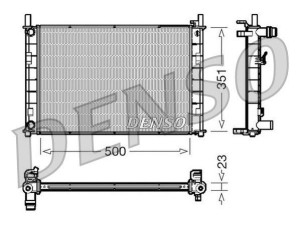 DRM10046 (DENSO) Радиатор основнойFord Fusion 02-12 Ford Fiesta 02-09 Mazda 2 03-07