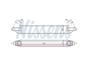 96736 (NISSENS) Радиатор интеркулераFiat Doblo 00-09